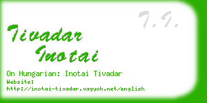 tivadar inotai business card